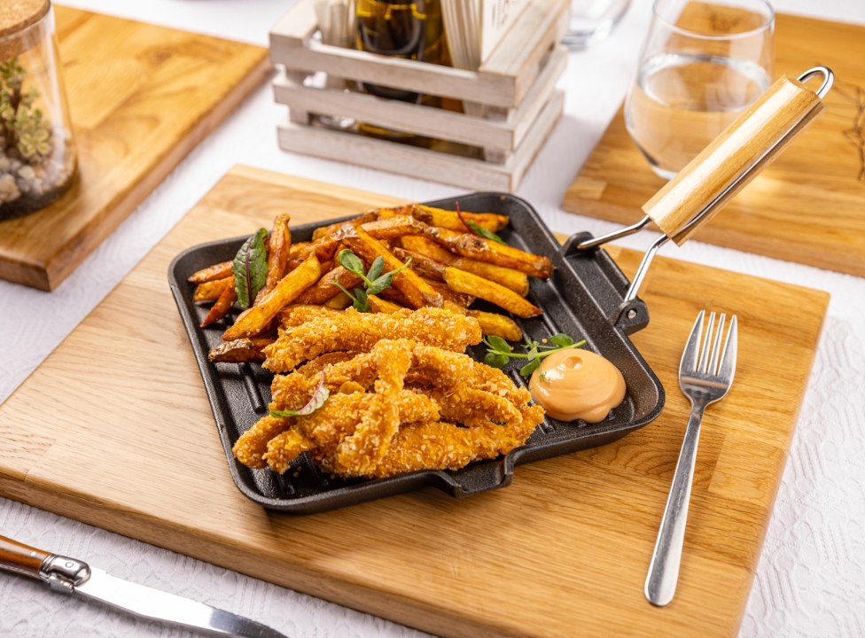 Kids Chicken Fingers & Fries.