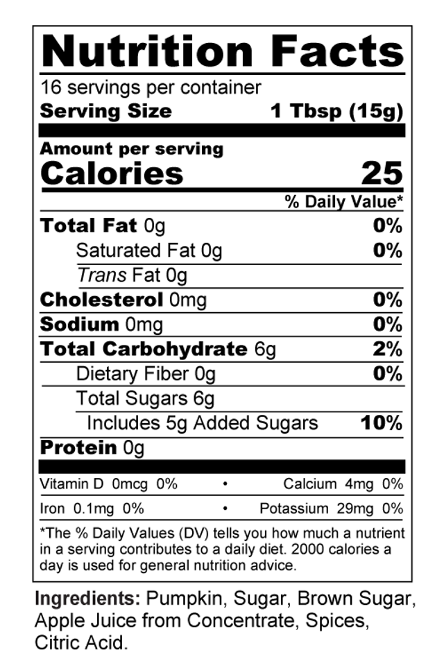 Pumpkin Butter - Half Pint.