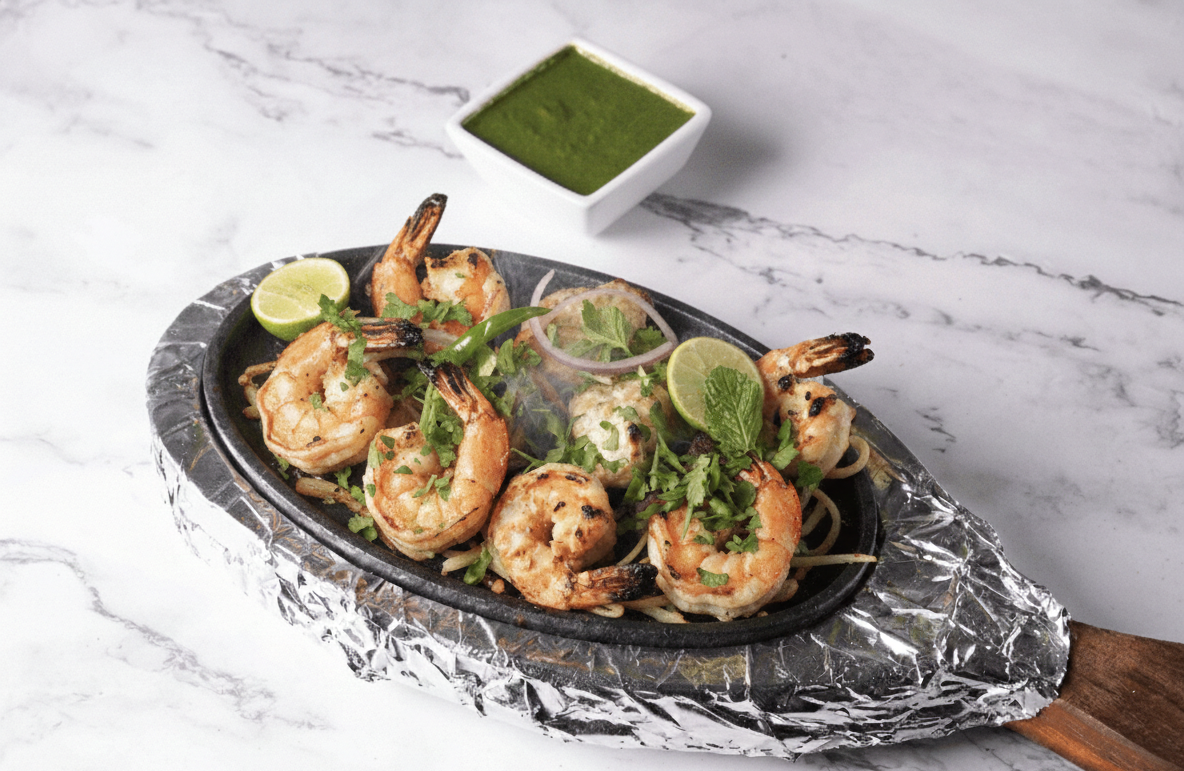 TANDOORI SHRIMP.