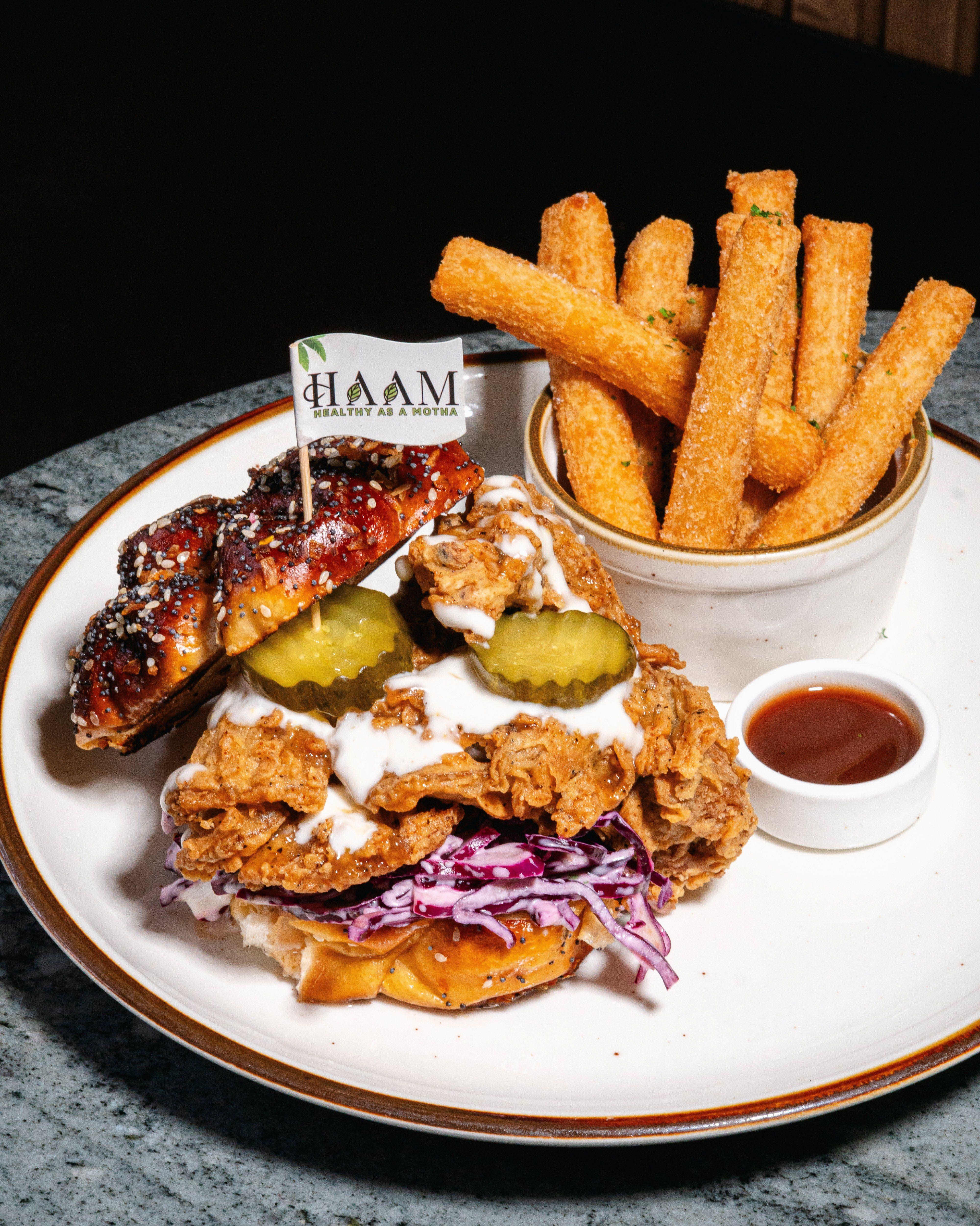 Jerk Tamarind Burger.