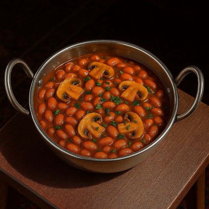 🌱 Pinto Beans with Mushroom خوراک لوبیا باقارچ.