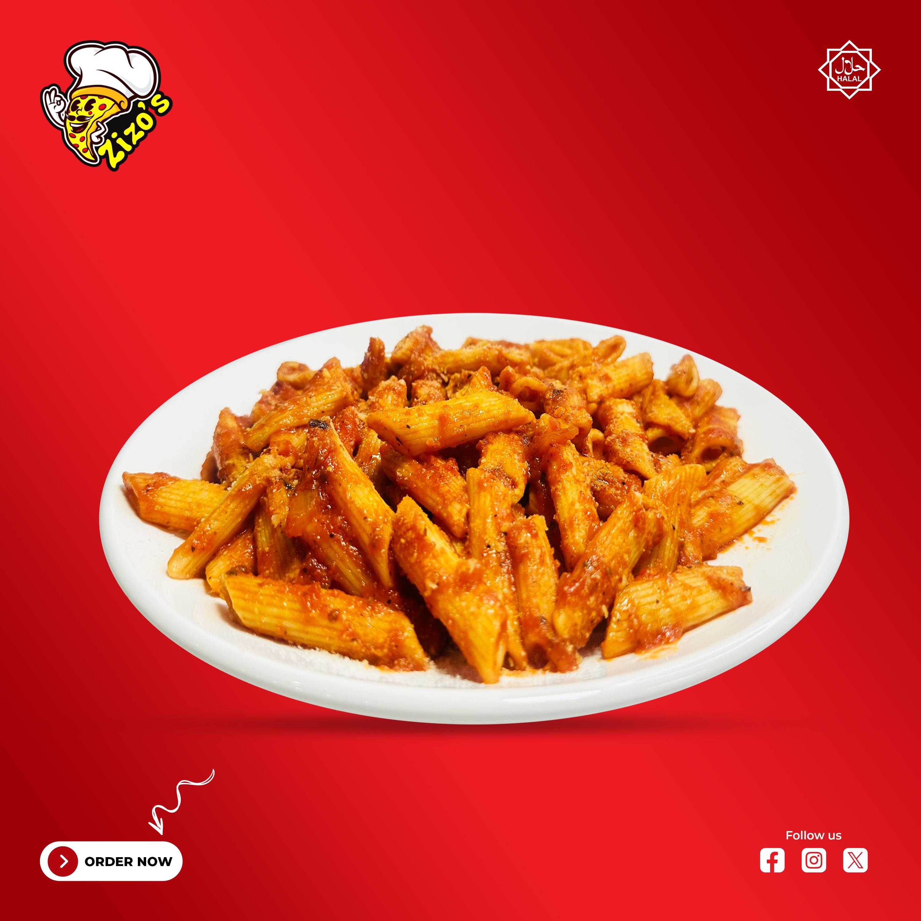 Marinara Penne Pasta.