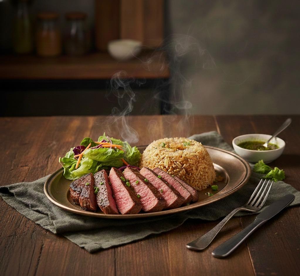 Garlic Fried Rice [Steak].