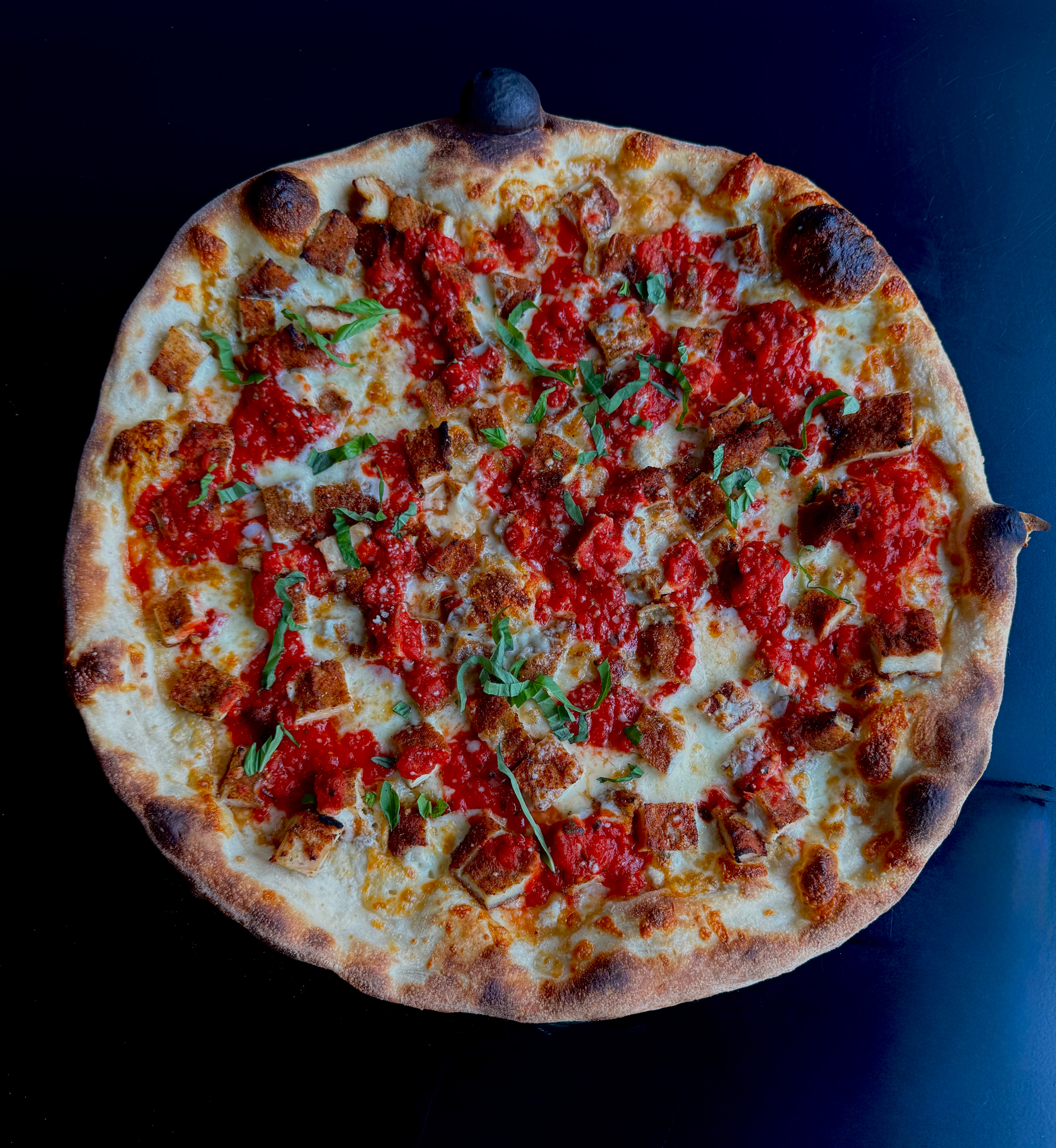 Chicken Parmigiana Pizza.
