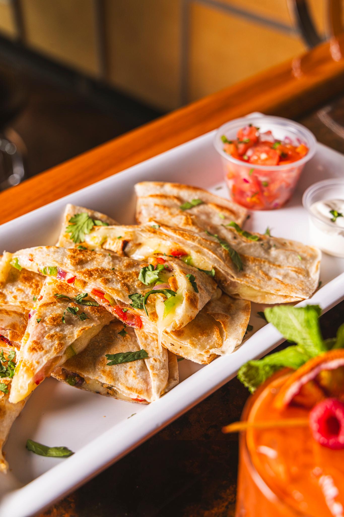 *FAJITA CHICKEN QUESADILLA.