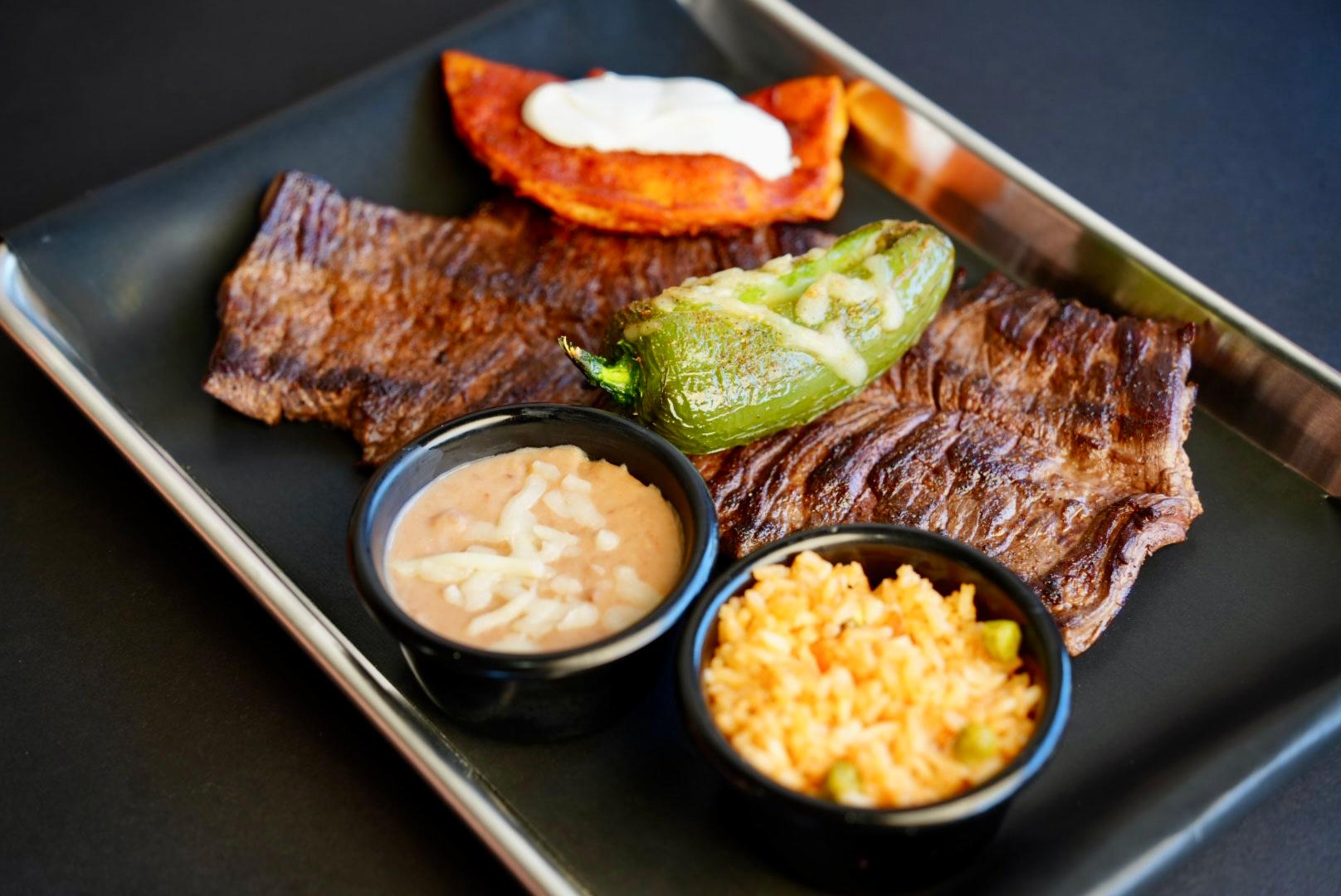 Steak A La Tampiquena.
