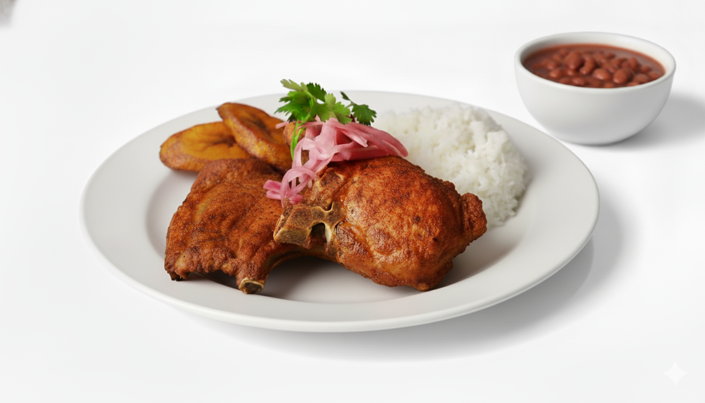 Lunch: Fried Pork Chop - chuleta frita.