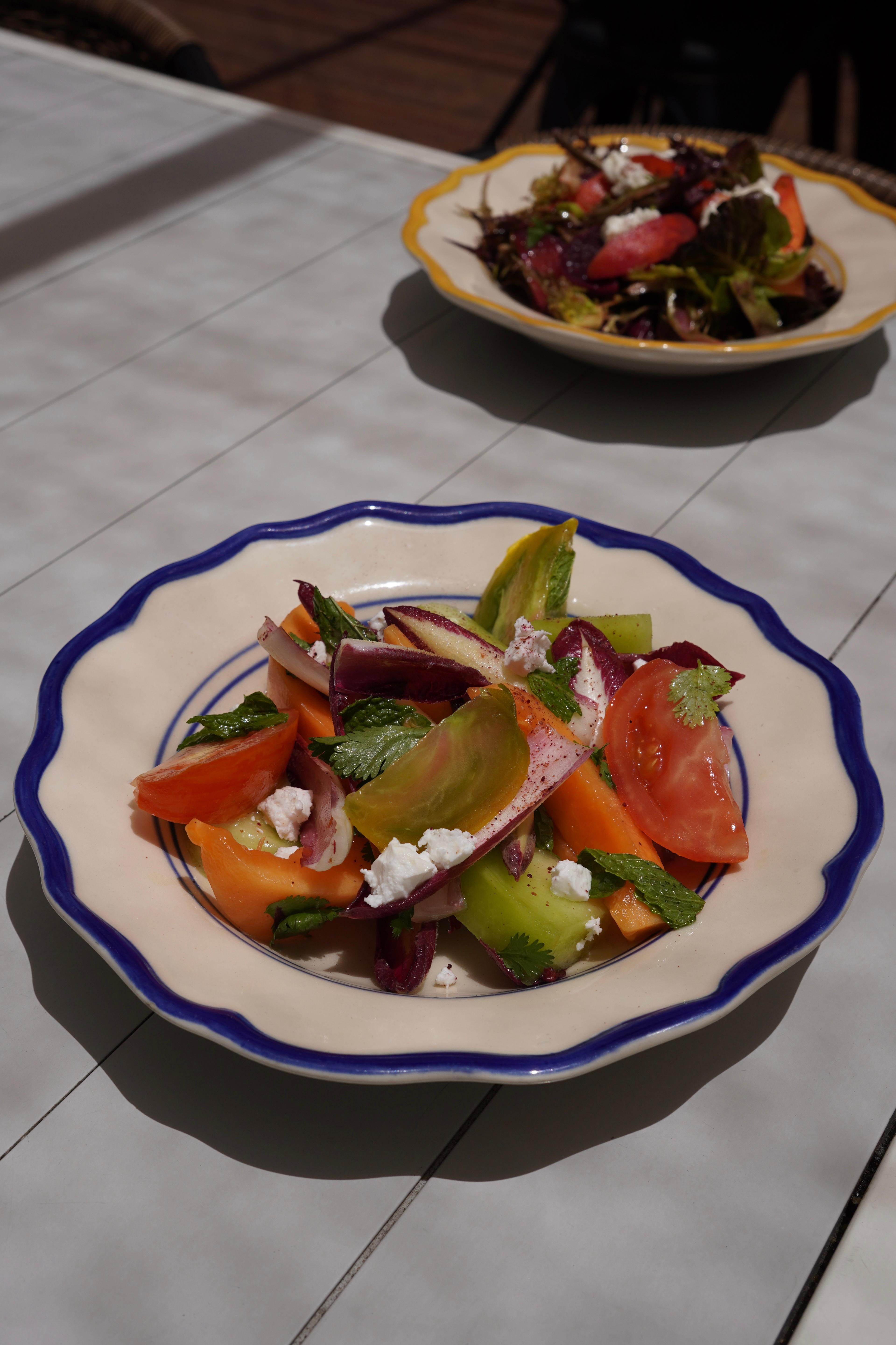 Weiser Melon & Heirloom Tomato Salad.