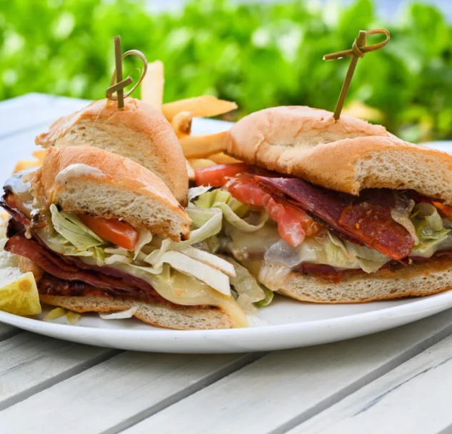 Grilled Spicy Italian Sub Sandwich.