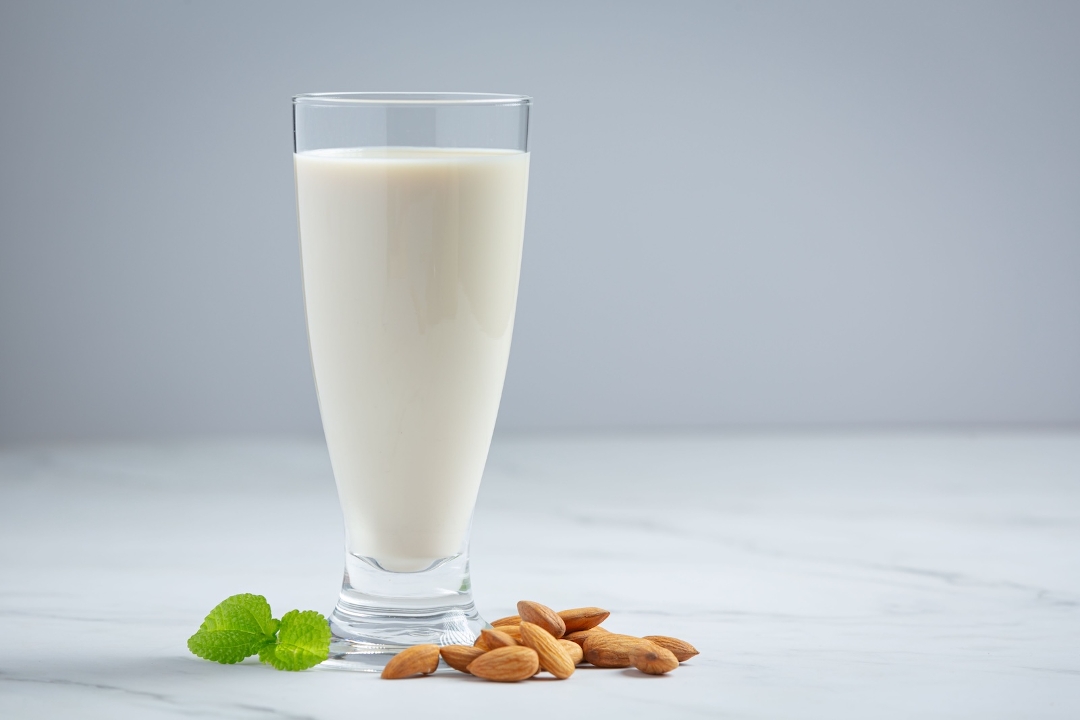 Almond milk for coffee.