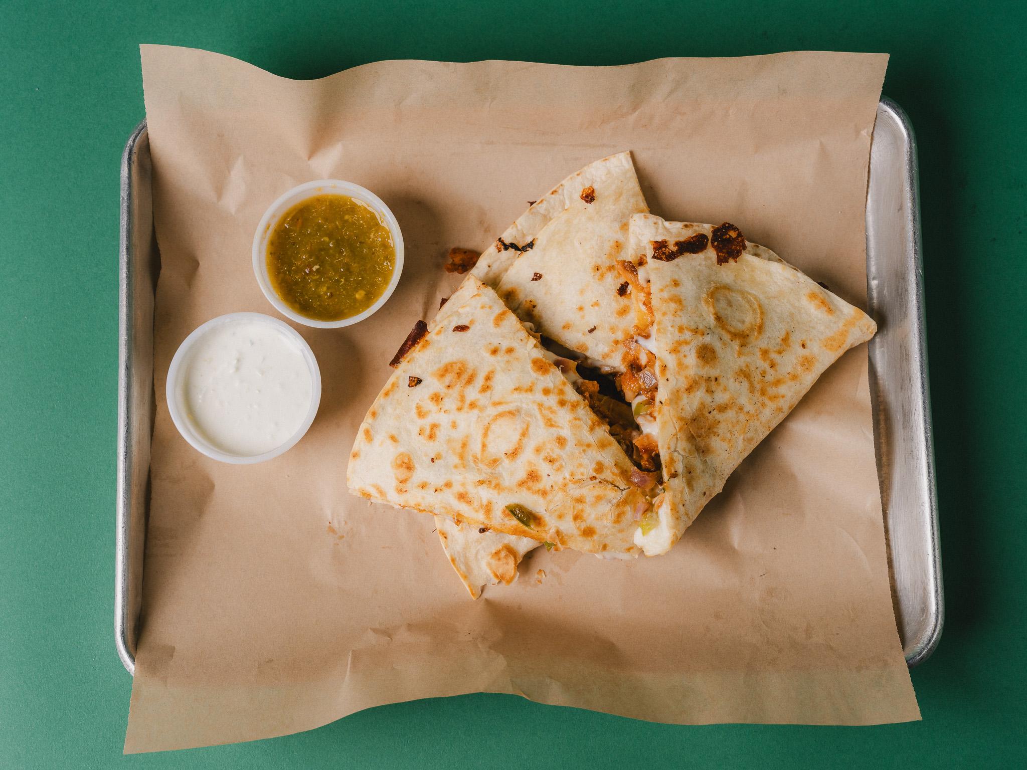 Falafel Quesadilla.