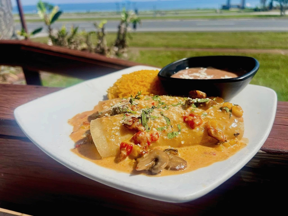 ENCHILADAS DEL MAR SHRIMP & SCALLOPS.