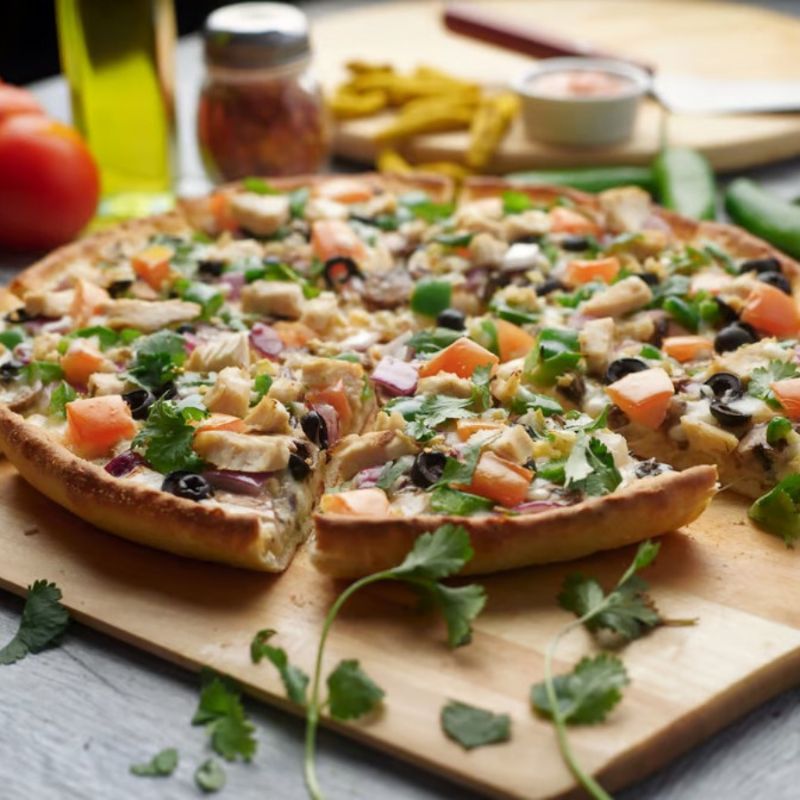 Halal Indian Garlic Chicken Pizzatwist.