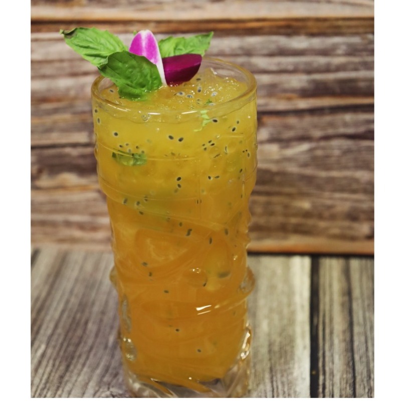 Basil Seed Mango Drink.