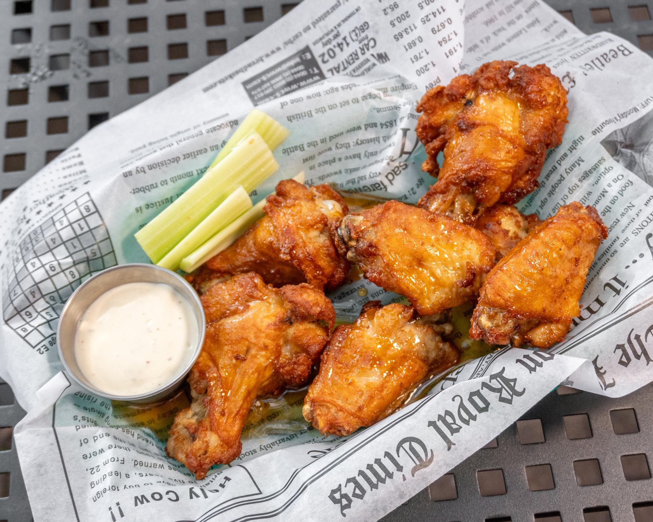 (8) Chicken Wings.