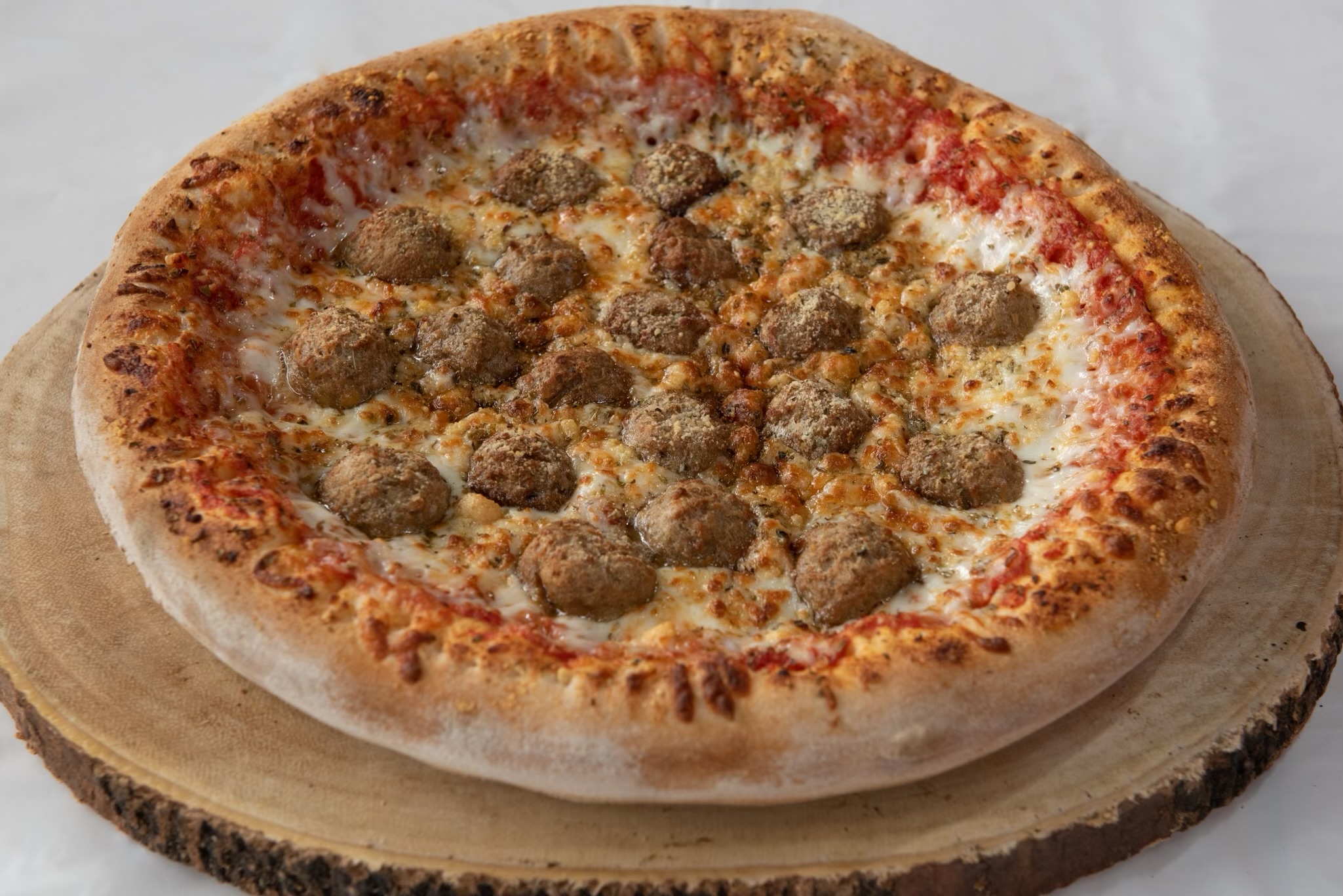 Meatball Feast Gourmet Pizza.