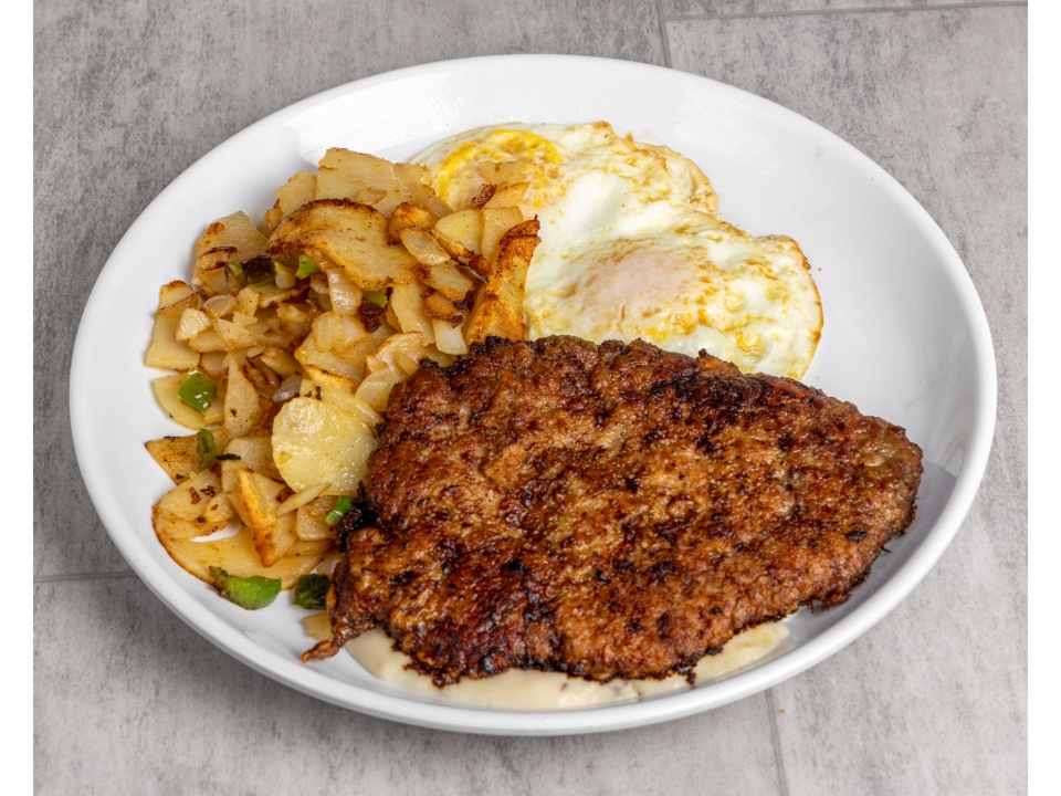 Two Egg Chicken Fried Steak.