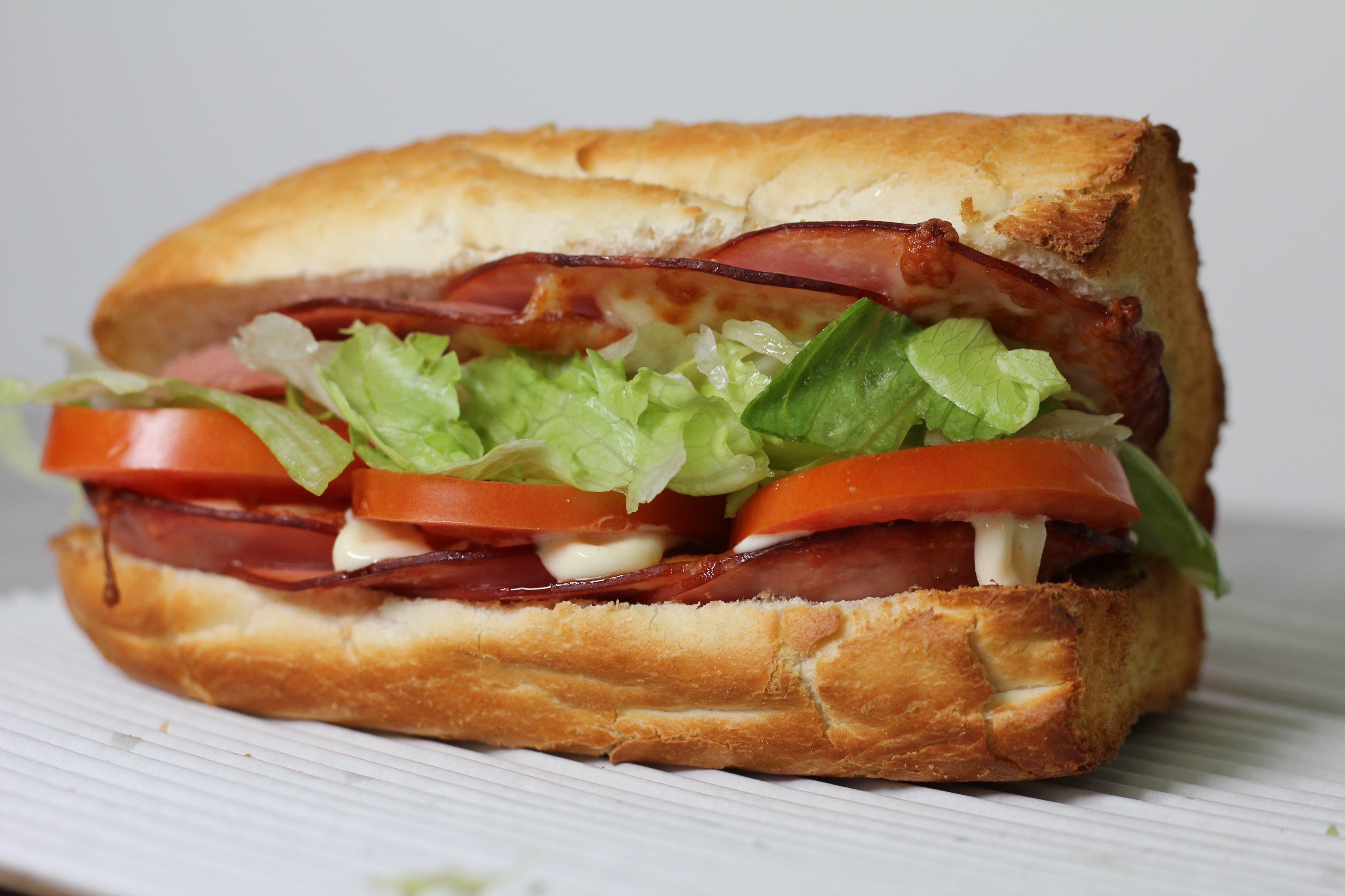 12” Ham & Cheese Sub.