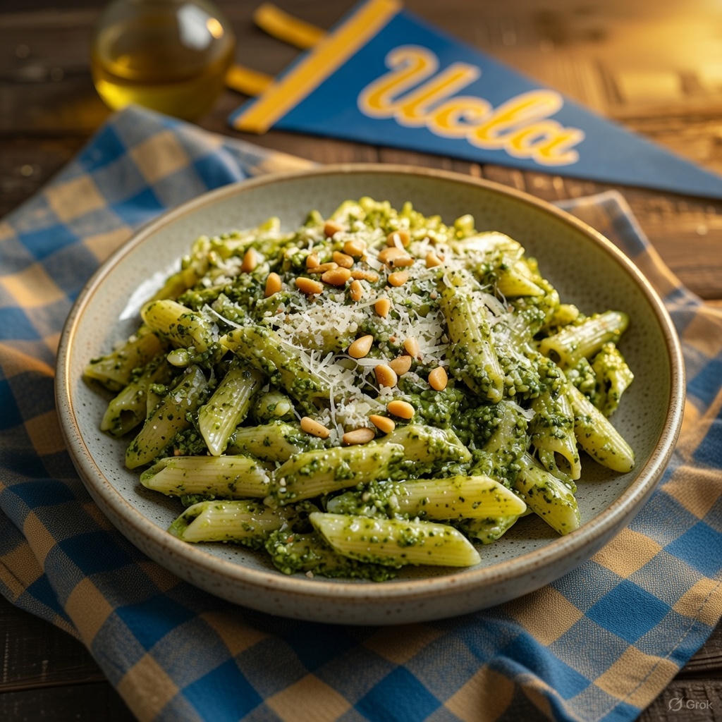 Powell Pesto (Pasta, homemade/non dairy Pesto sauce).