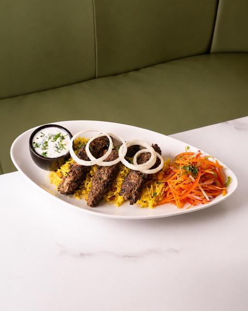 Persian Lamb Seekh Kebab.