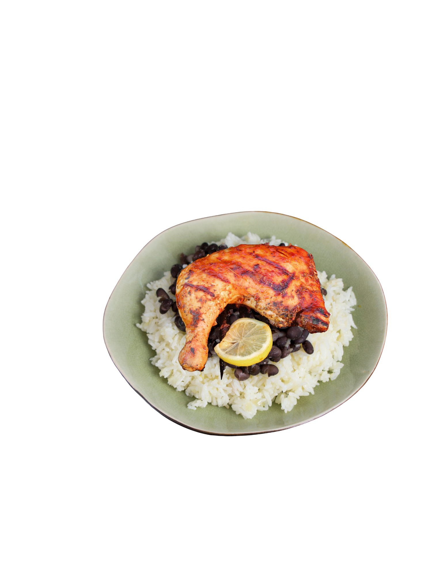 Chicken over Rice - Beans  Bowl.