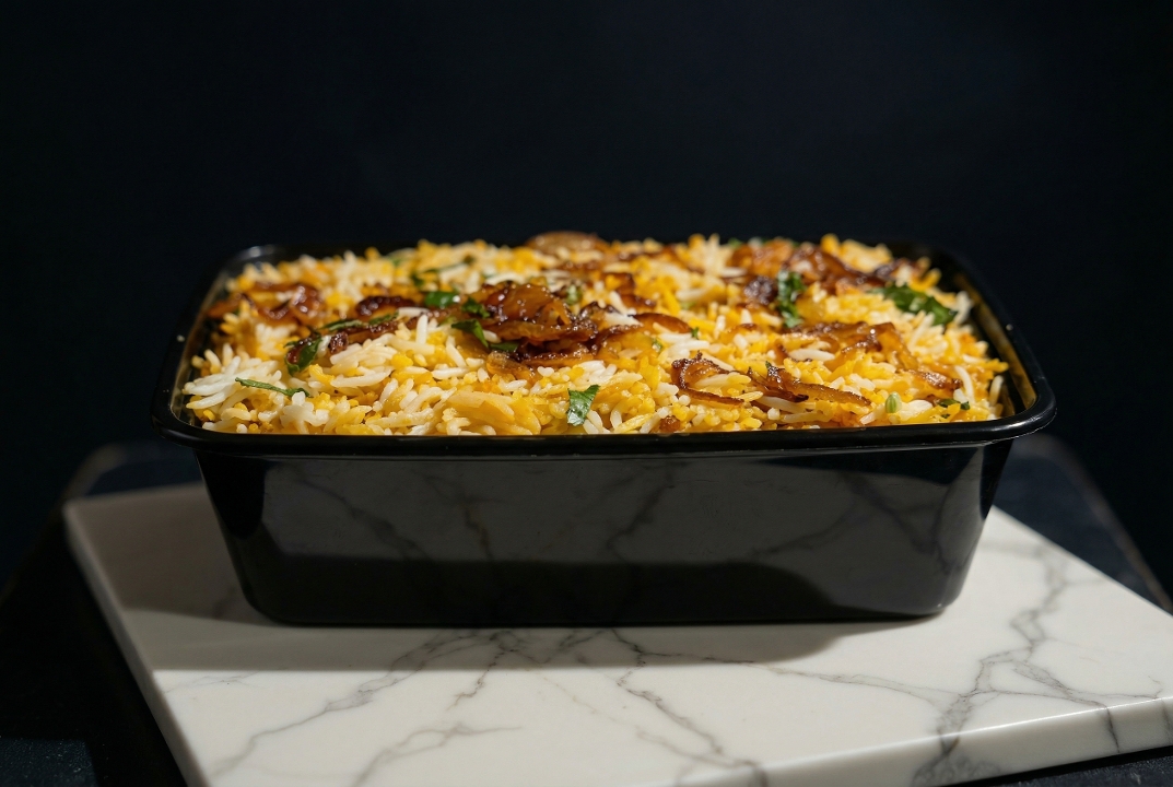 Mutton Ghee Roast Biryani.