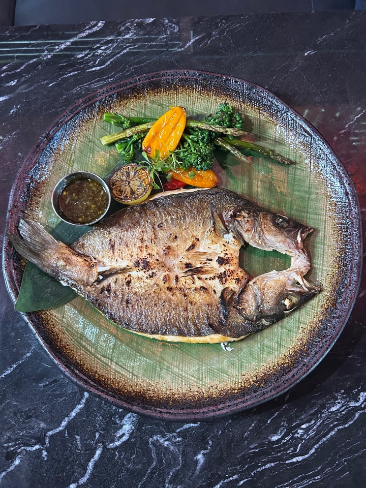 Grilled Dry-Aged Spanish Branzino.