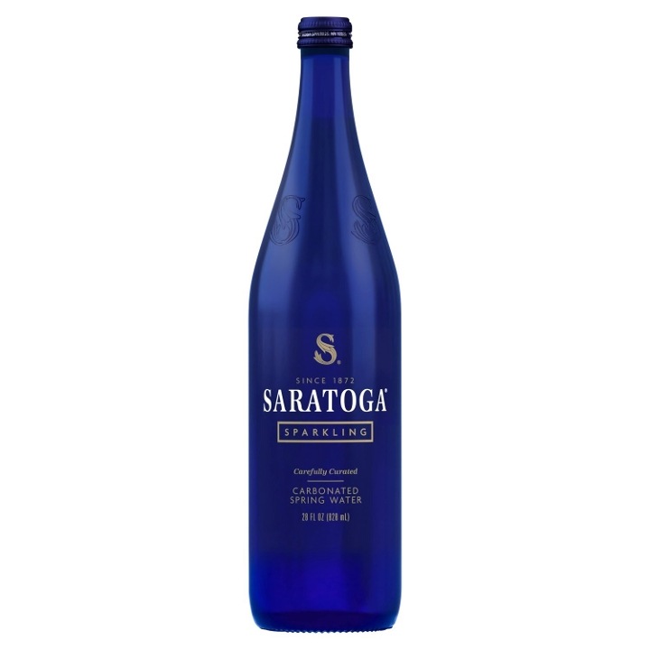 Saratoga Sparkling Water.