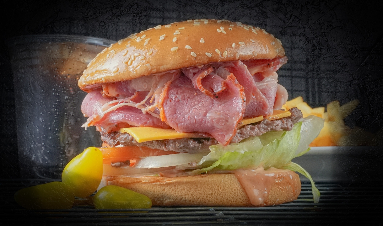 Pastrami Cheese Burger.