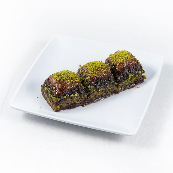 Chocolate Pistachio Baklava 3 Count.