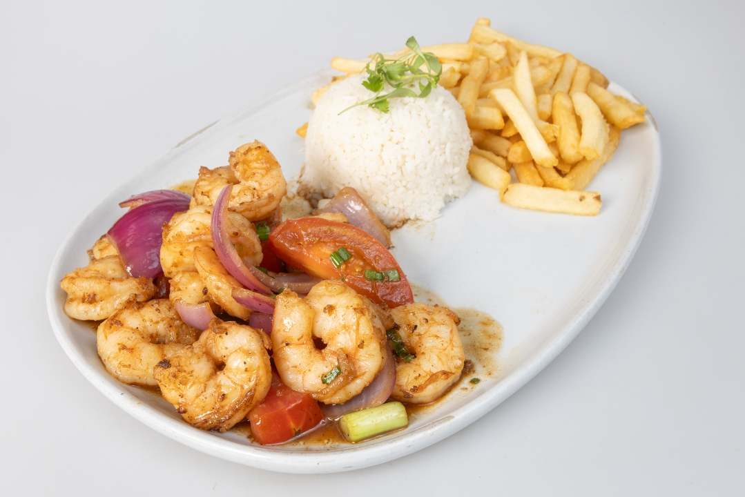 Wok Smoked Shrimp.