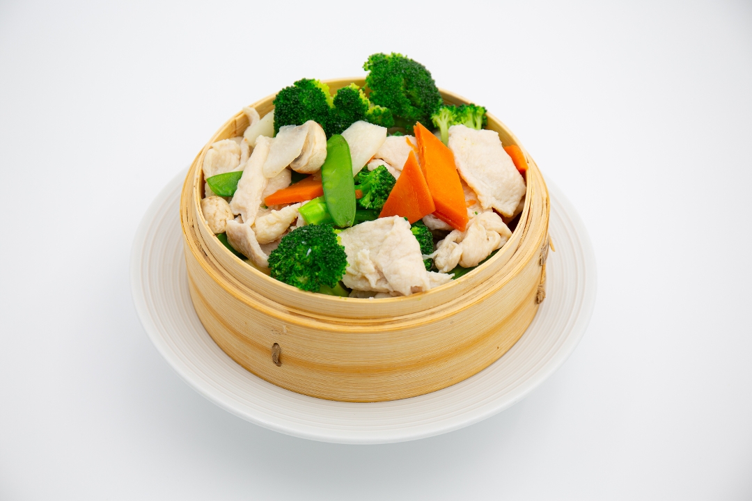 Steamed chicken Veggies.