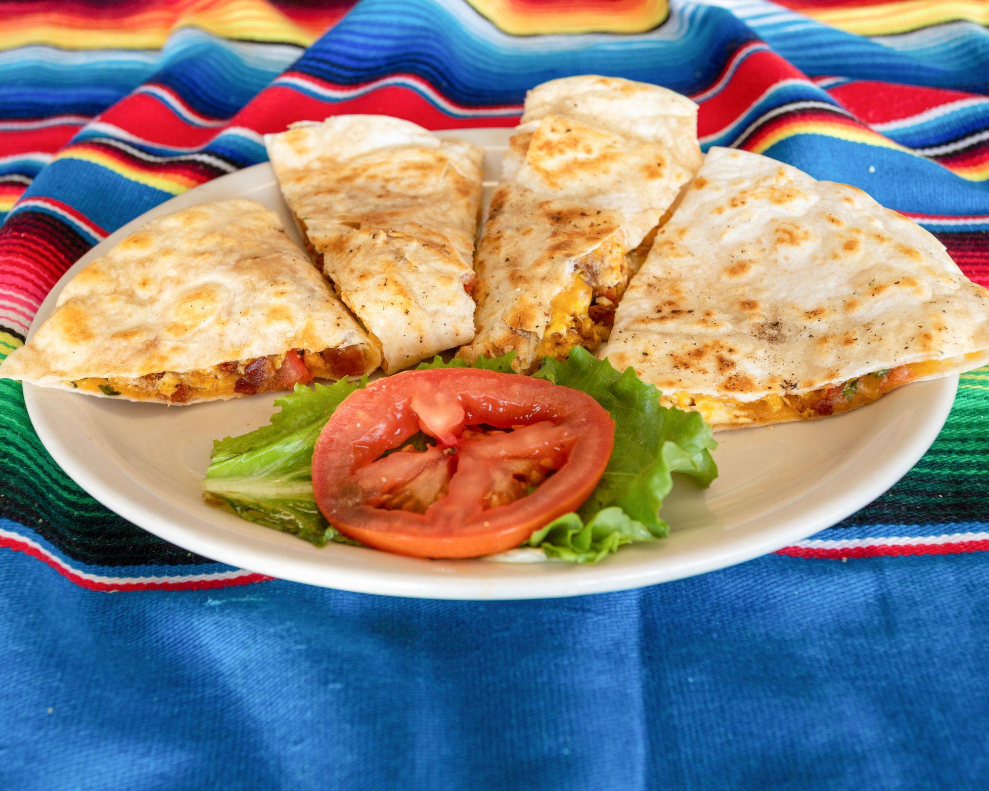 Half Veggie Quesadilla.