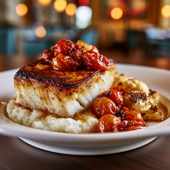 Pan-Seared Halibut.