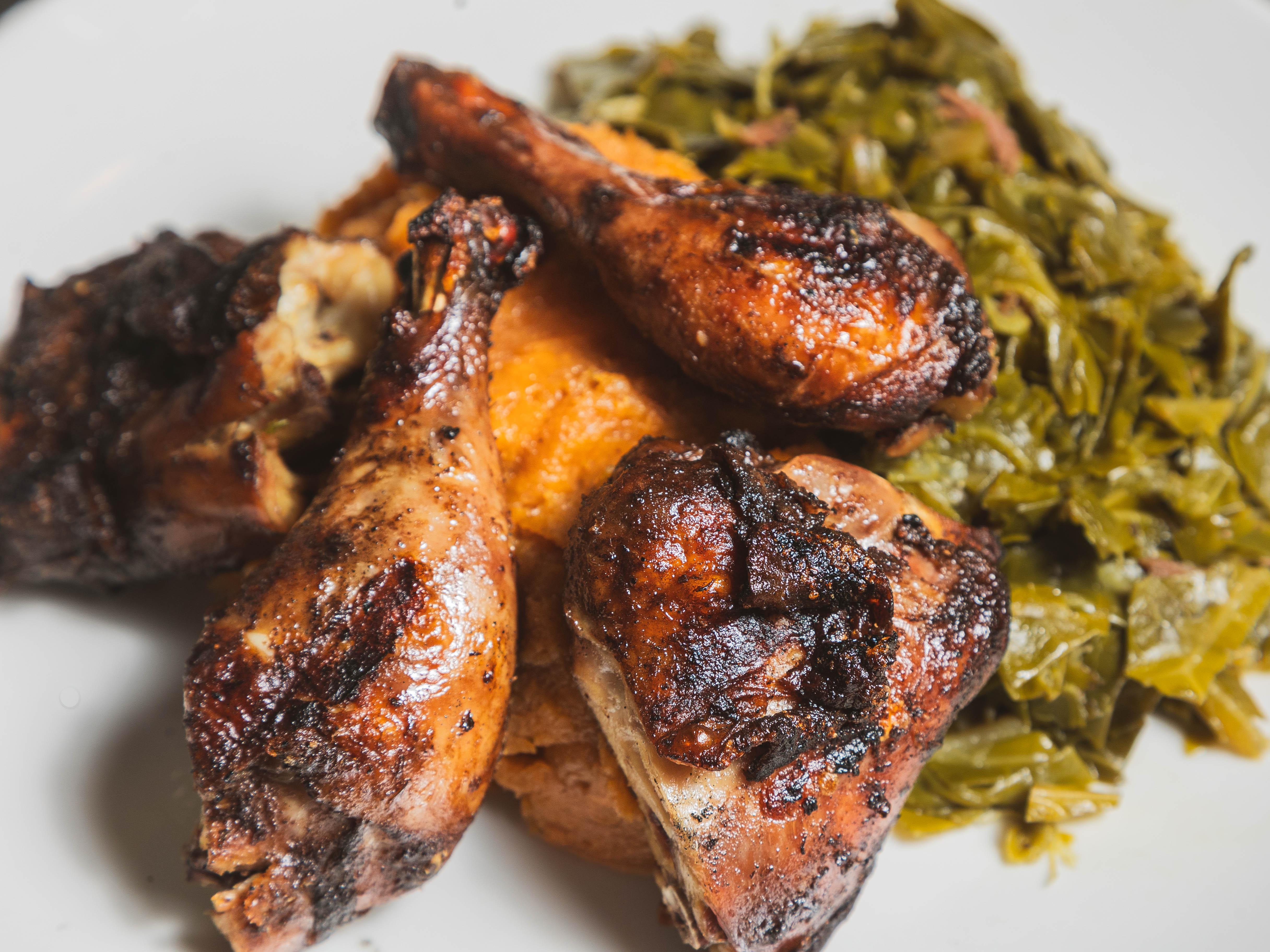 Jerk Chicken (2 legs & 2 thighs).