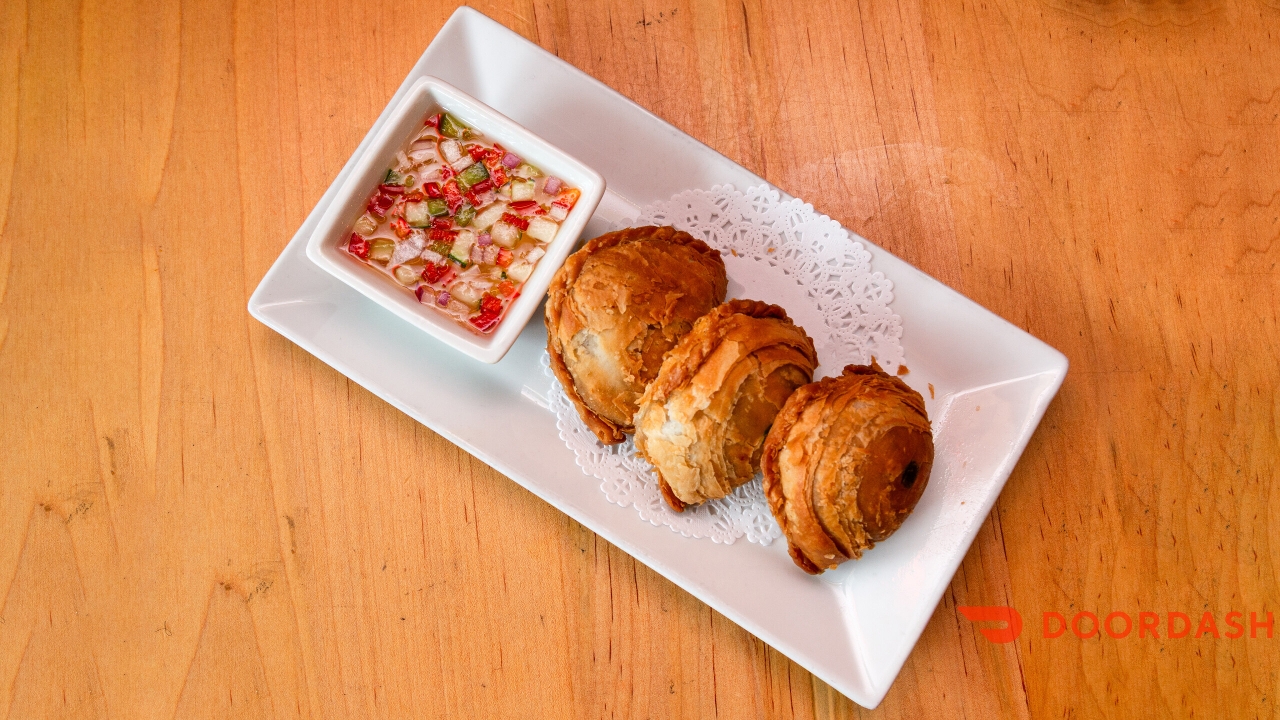 Vegetarian Curry Puffs.