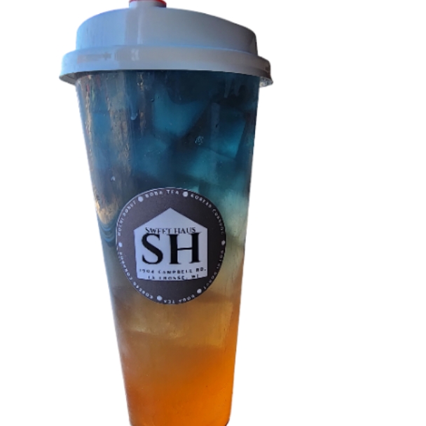 Peach Butterfly Pea Tea.