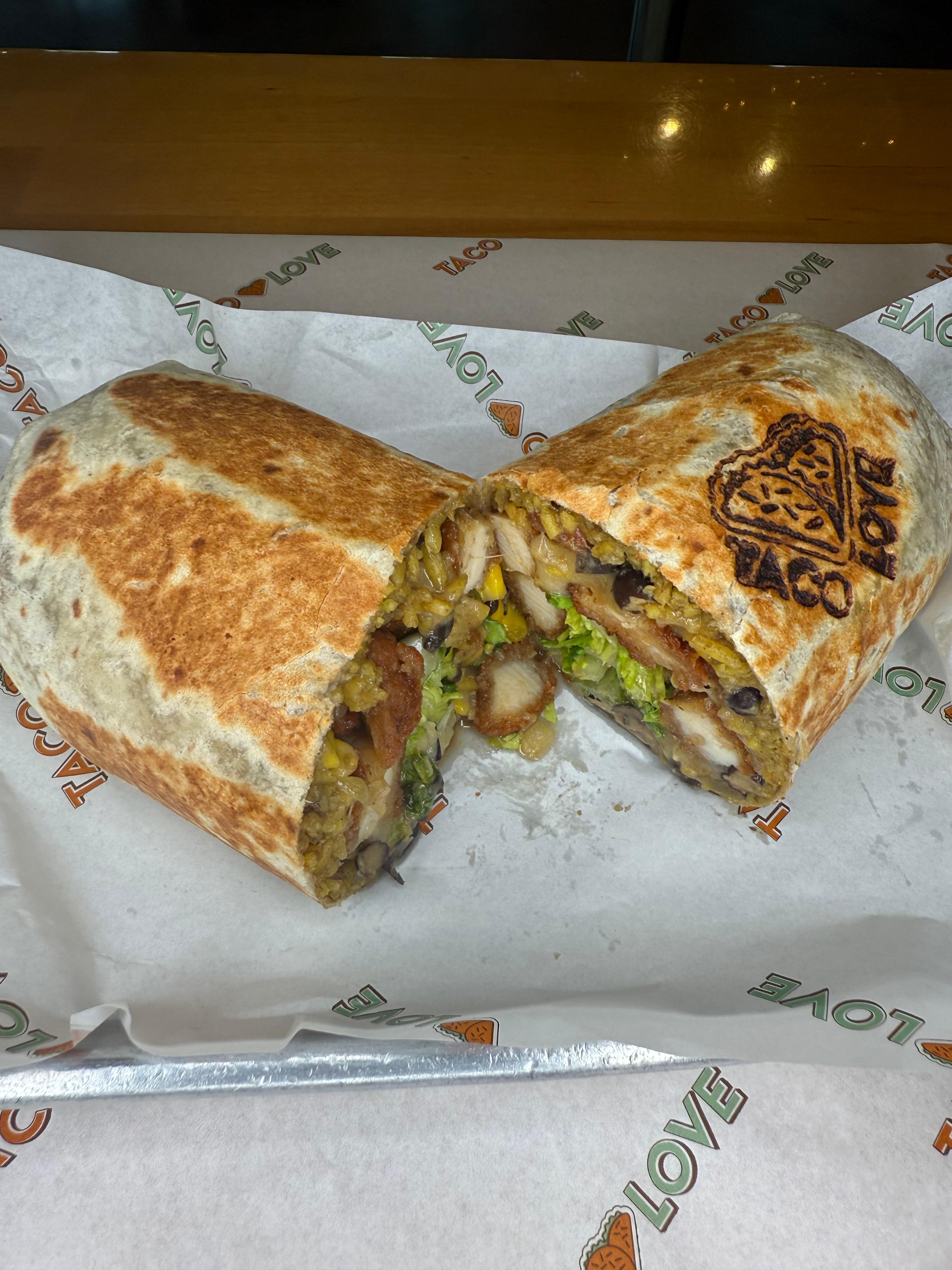 Hot Honey Chicken Burrito.