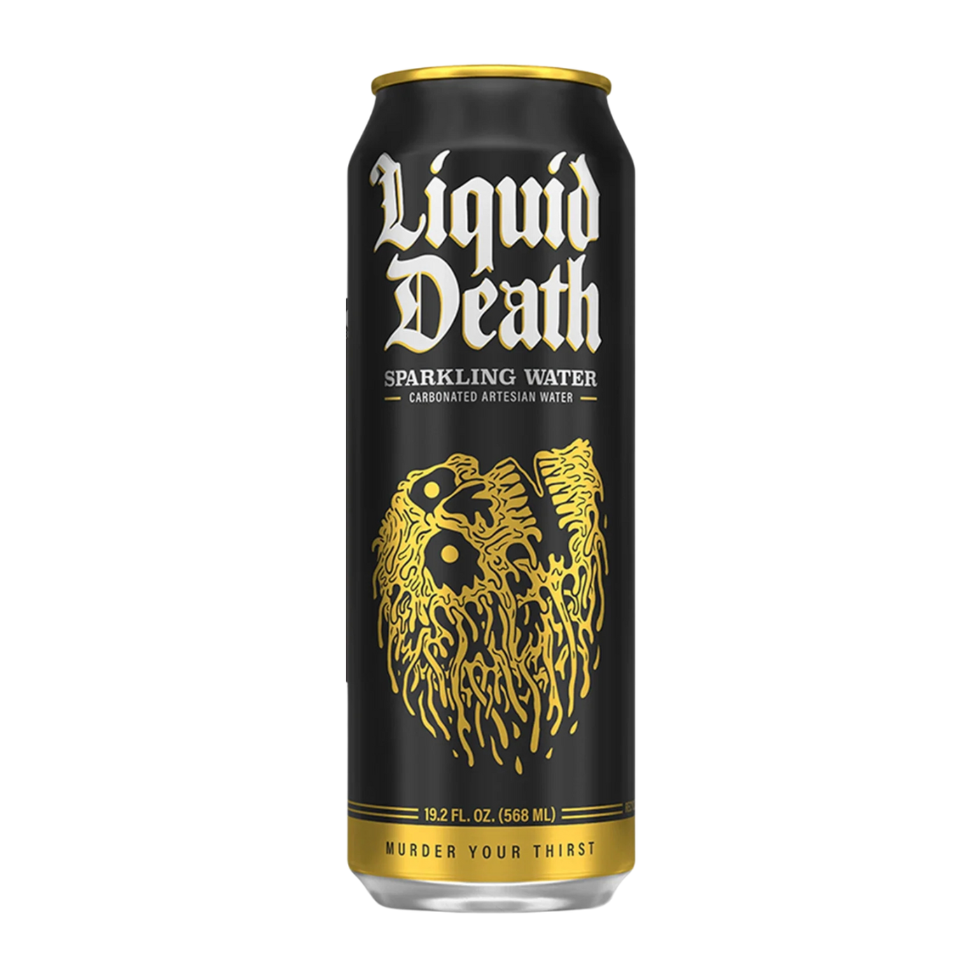 Liquid Death Sparkling Water.