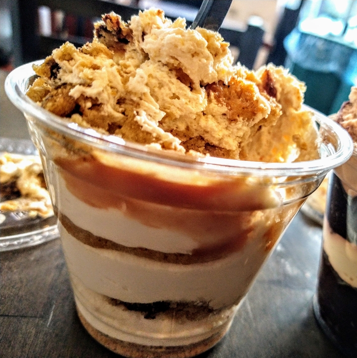 Caramel Swirl Chocolate Chip Cookie Cup.