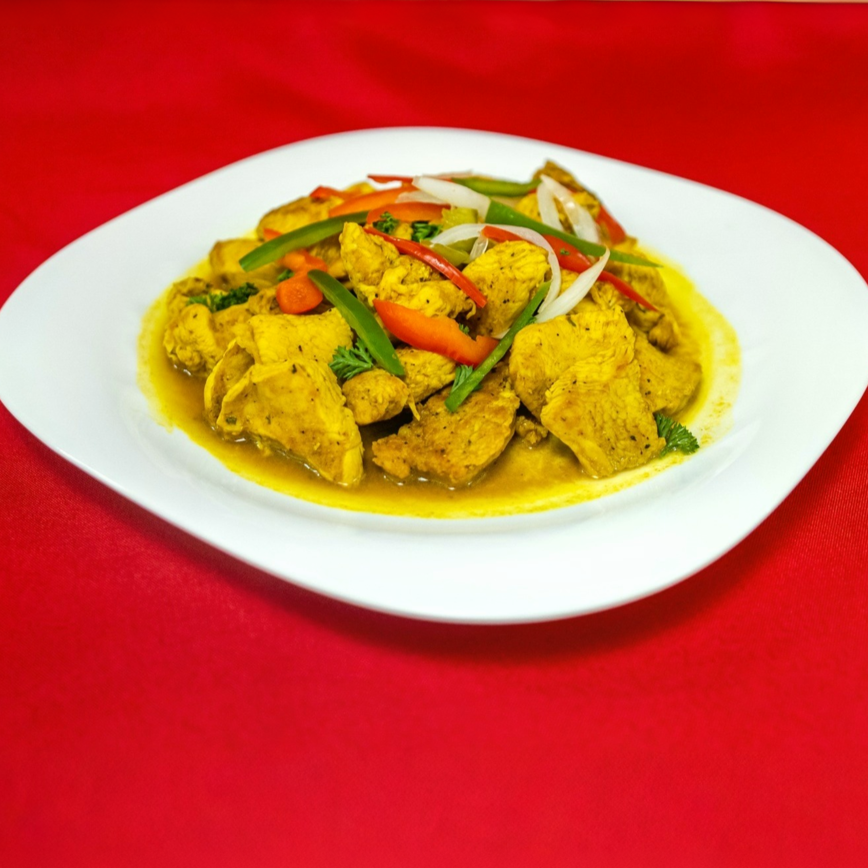 Curry chicken bowl.