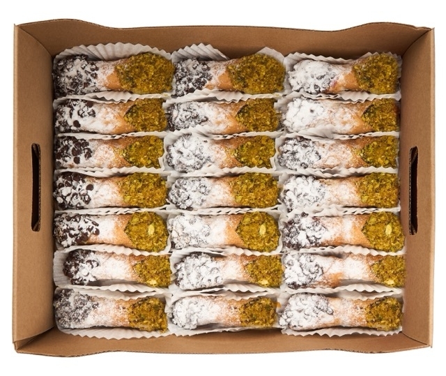 Pistachio Baby Cannoli Platter.
