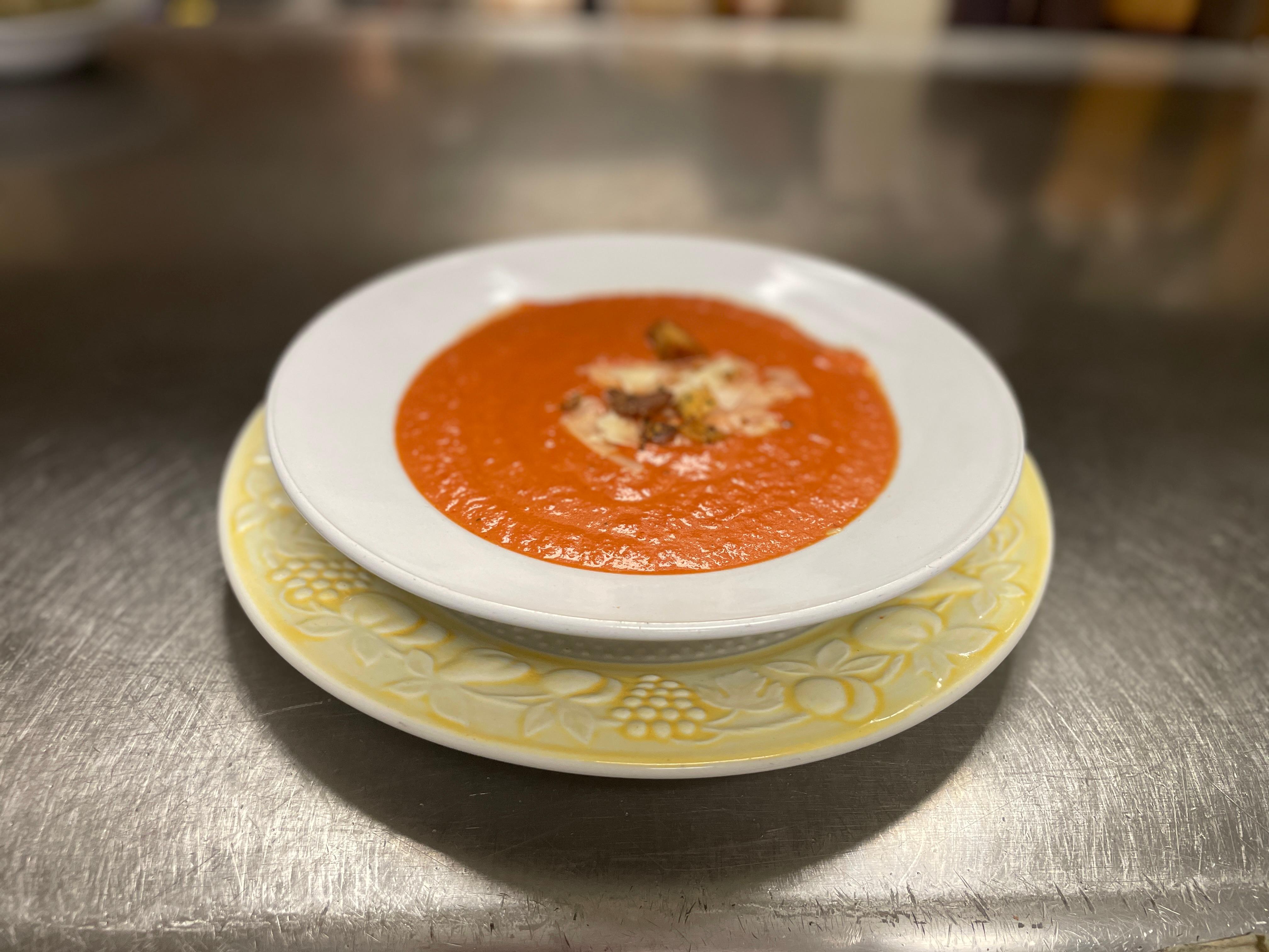 Tomato Roasted Red Pepper Soup - Bowl.