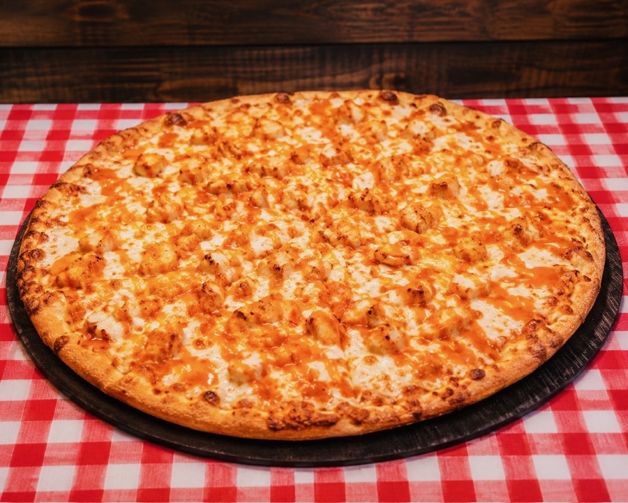 Lg Buffalo Grilled Chicken pizza 14 (Italian Style).