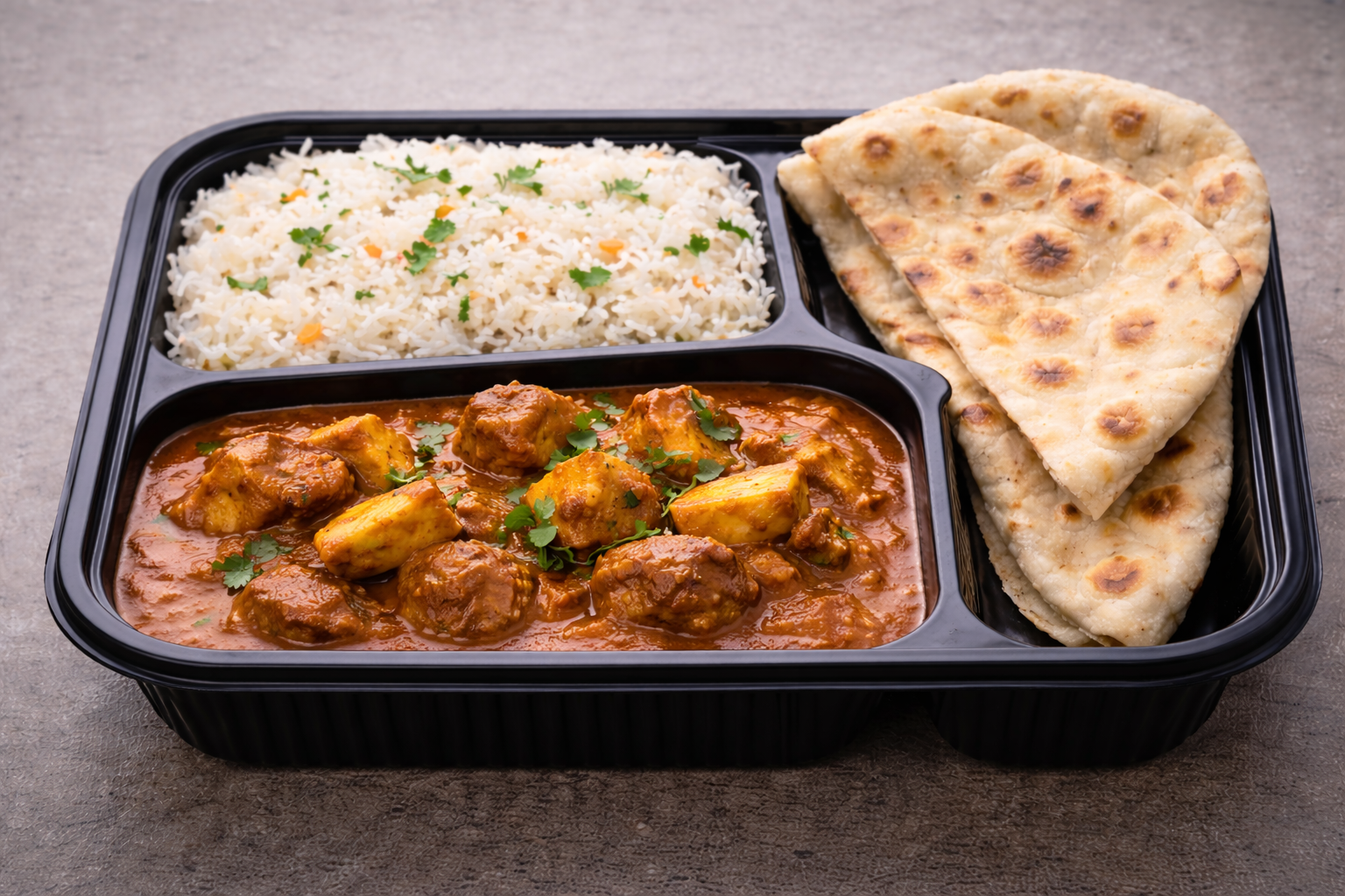 Goat Curry Lunch Box.