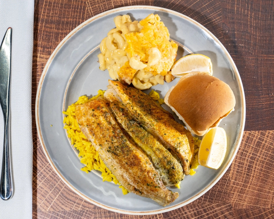 Stuffed Tilapia Platter.