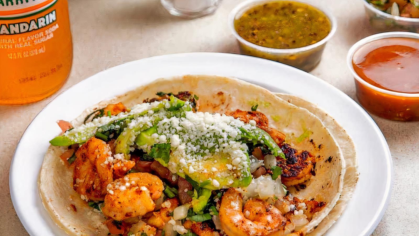 Shrimp Taco (Handmade tortillas).