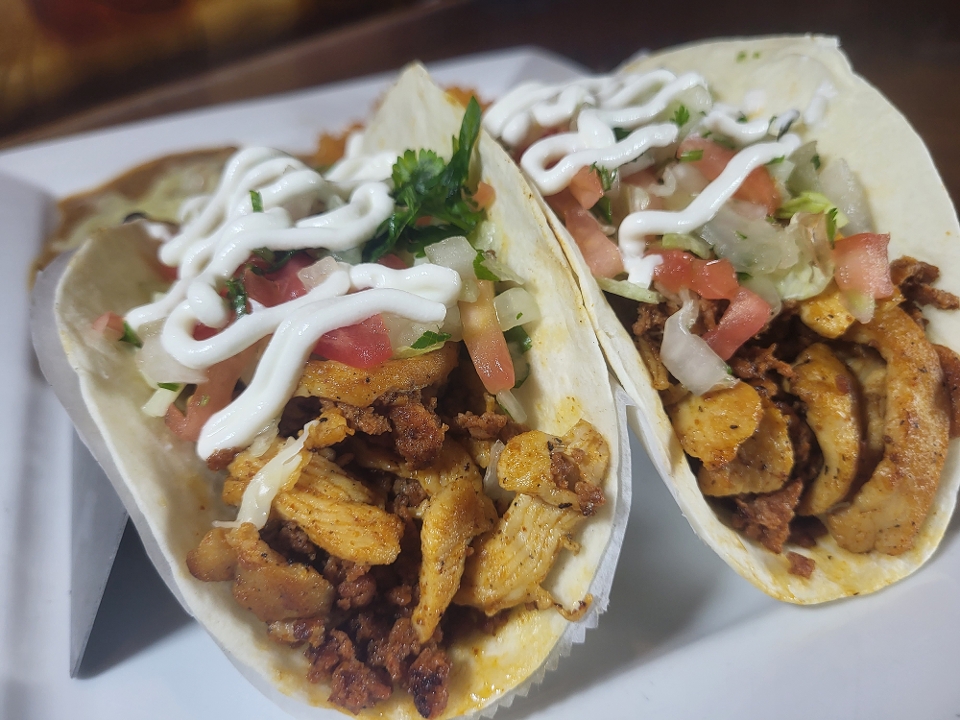 Chori-Pollo Tacos.