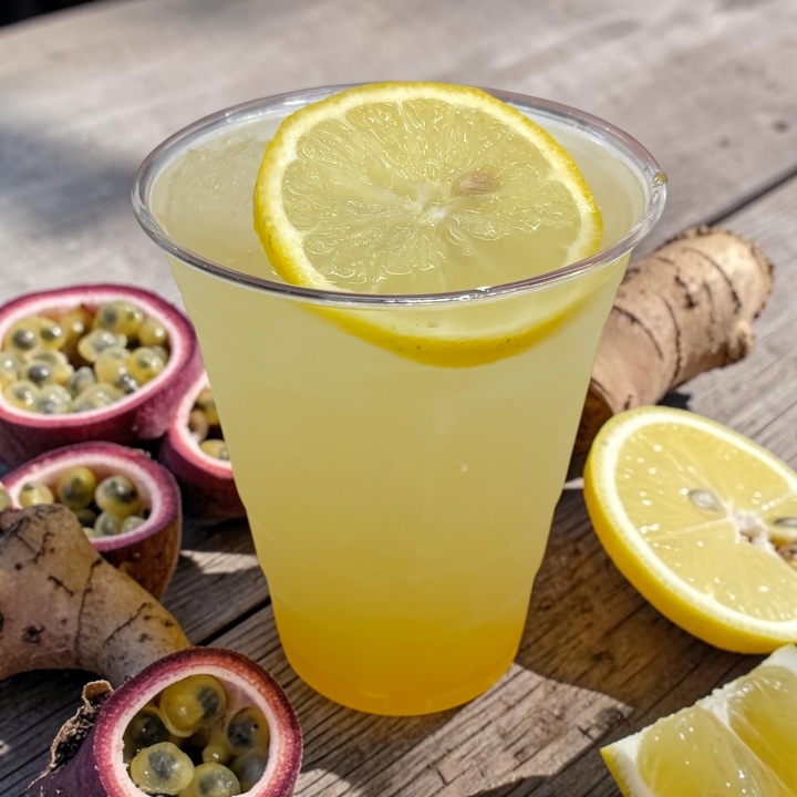 Passion Fruit Ginger Lemonade.