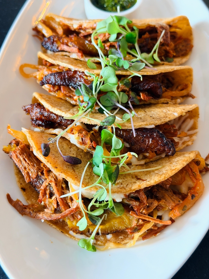 Steak & Plantain Quesa Taco.